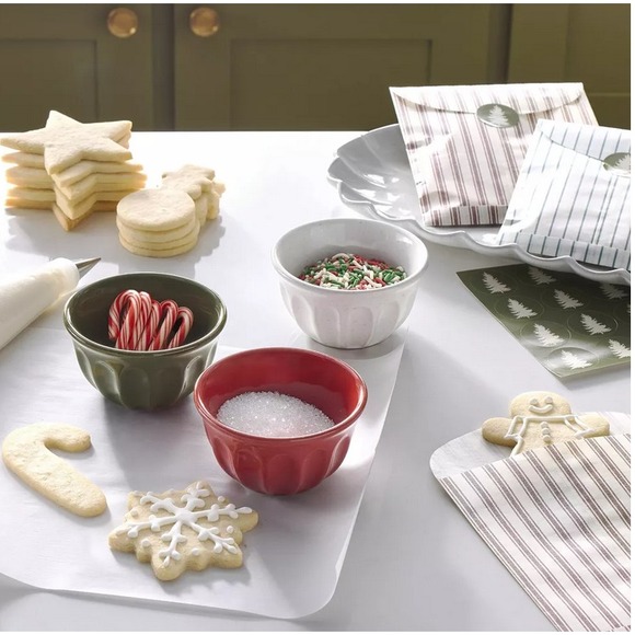 Hearth & Hand Magnolia Mini Bowl Set 3 Christmas Nut Ice Cream Condiments‎ Dips - Picture 2 of 4